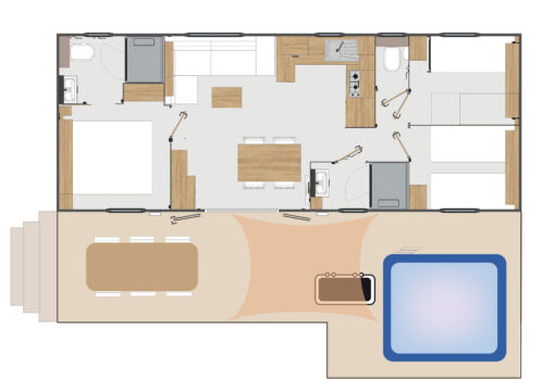 LUXURY MOBILE HOME 3 BEDROOMS